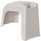 Basicwise Shower Footrest, White Bath Foot Stool w/Storage, Non-Slip QI004649.WT - alternate 4
